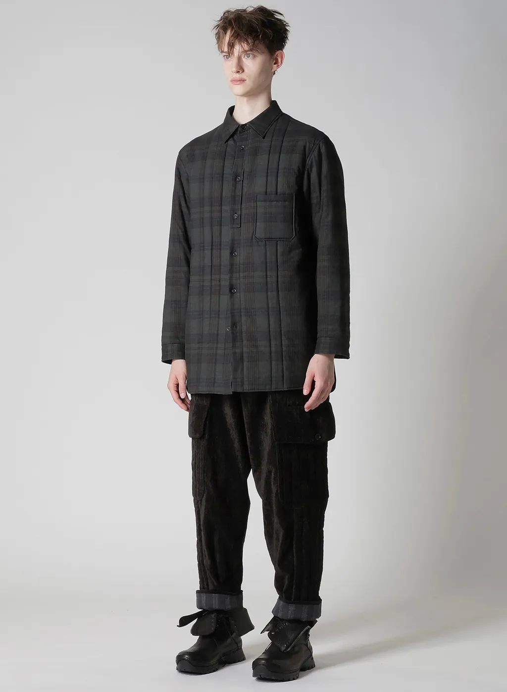 Madras Ink Plaid Padded Blouse