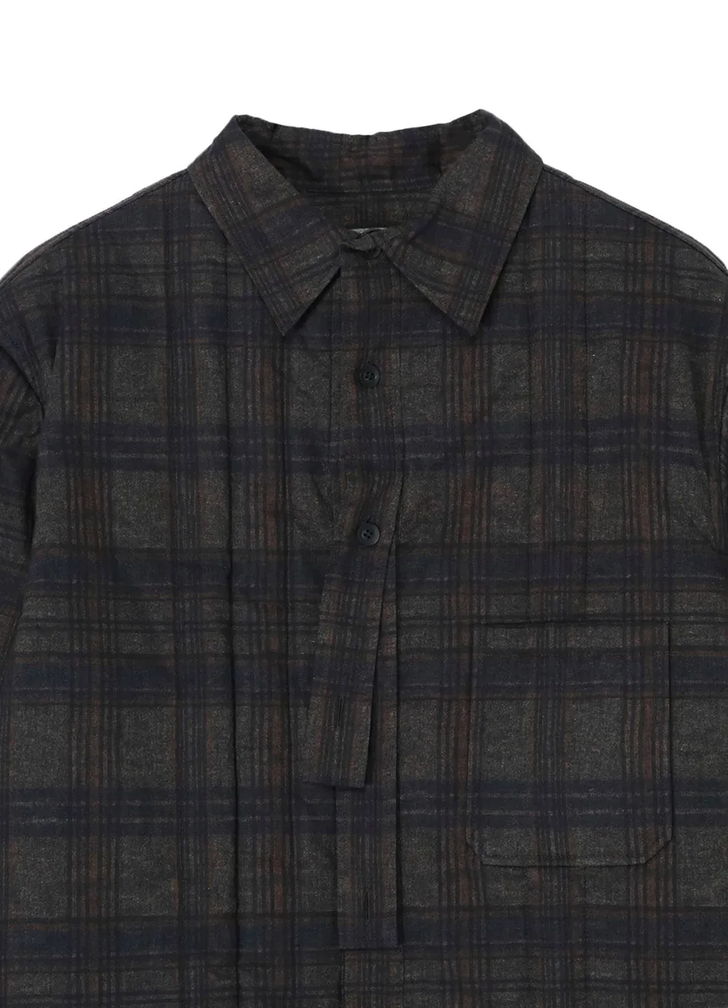 Madras Ink Plaid Padded Blouse
