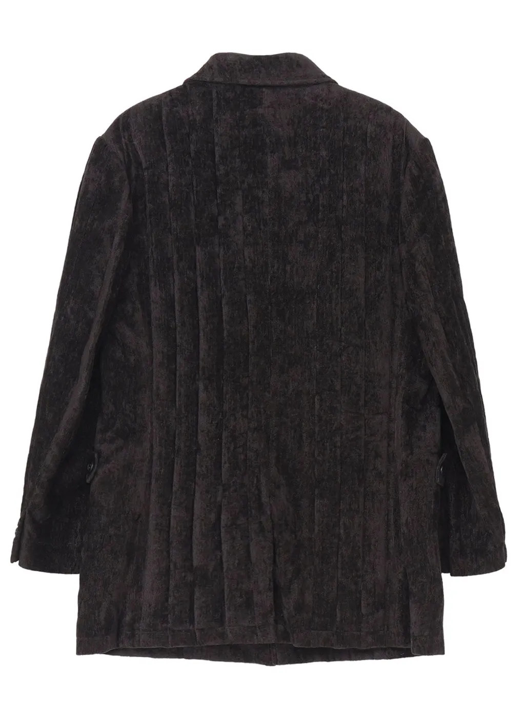 Linen Velvet Tab Detail Paded Jacket