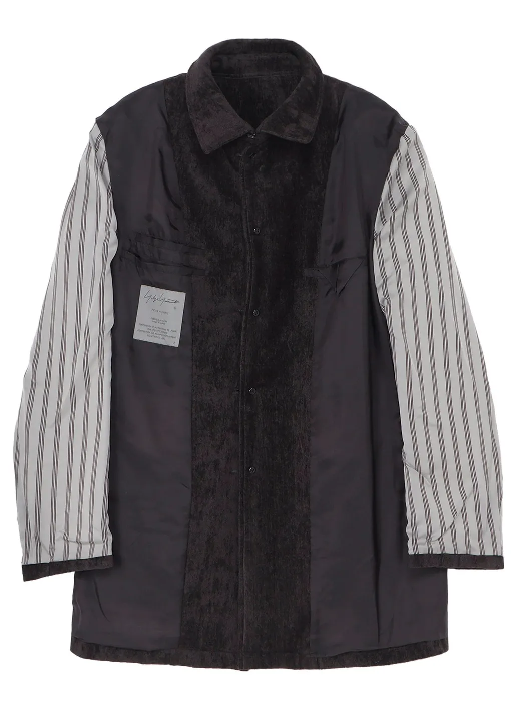 Linen Velvet Tab Detail Paded Jacket