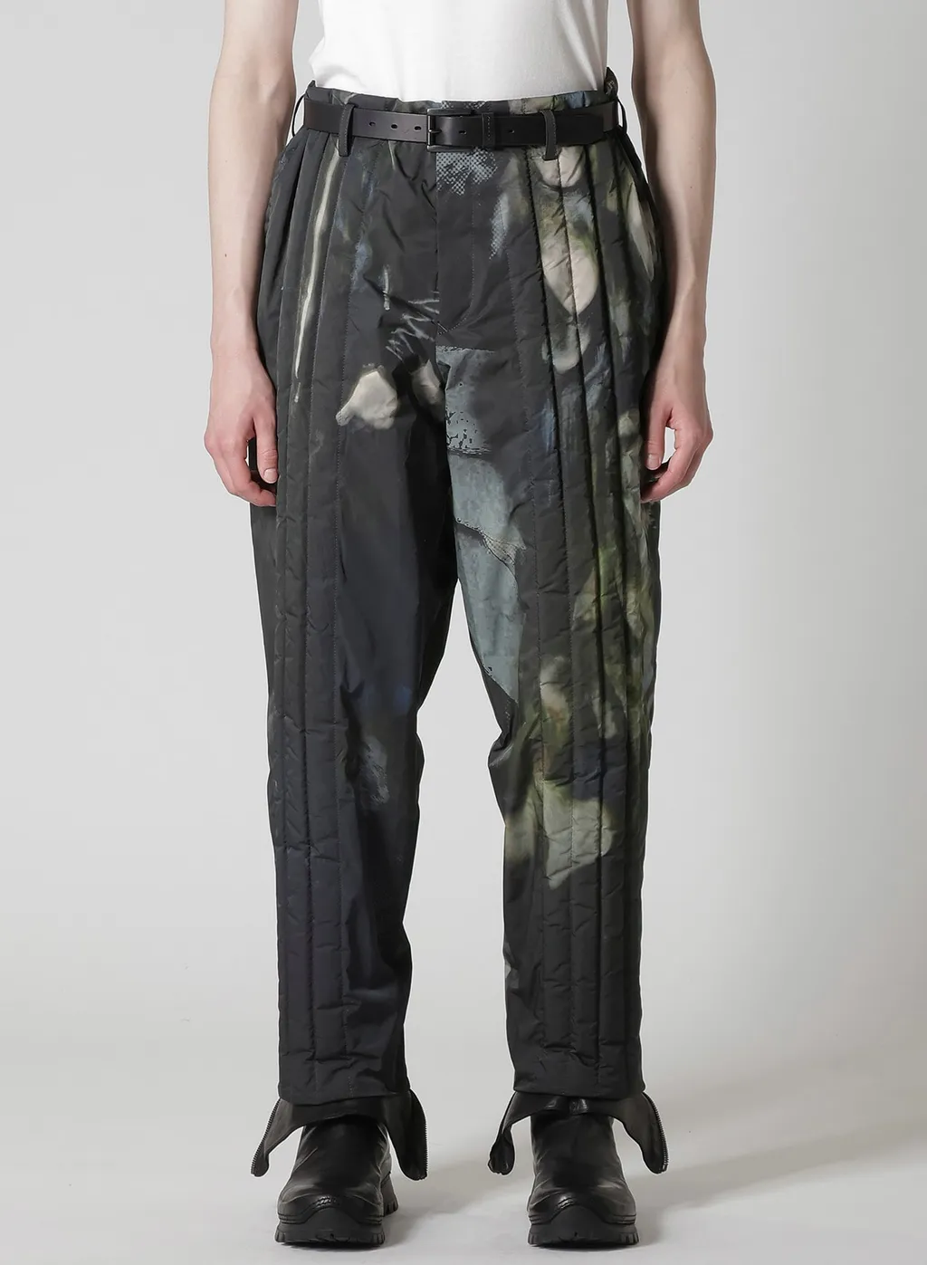 Color Adjustment Printed Padded Pants