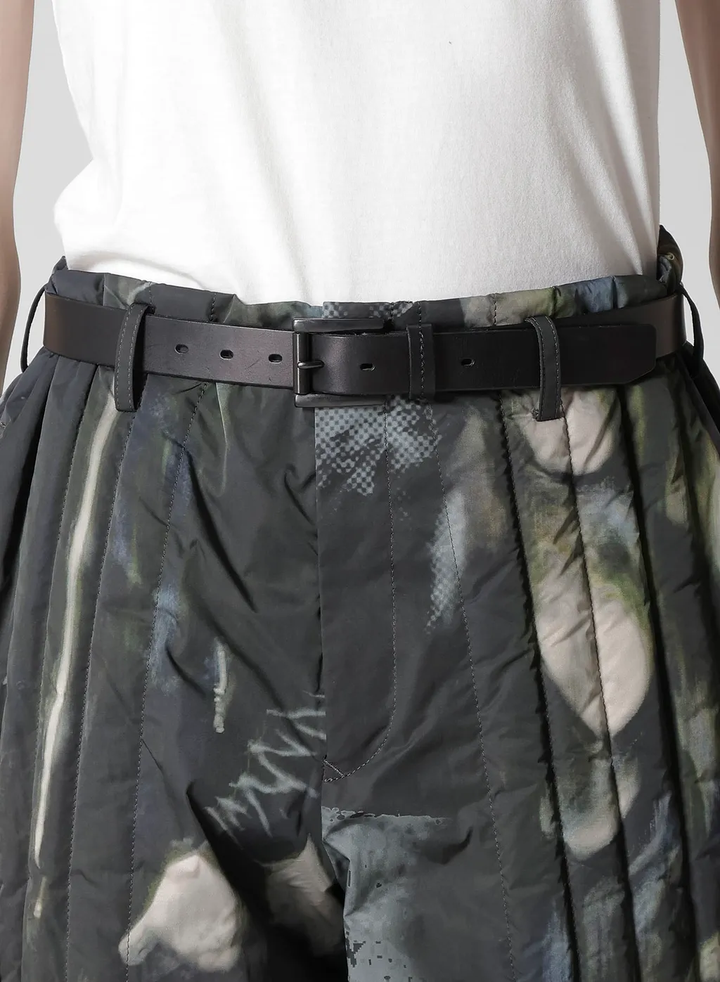 Color Adjustment Printed Padded Pants