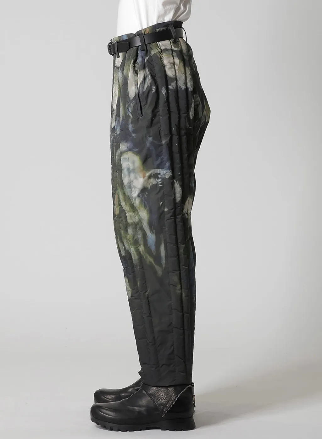 Color Adjustment Printed Padded Pants