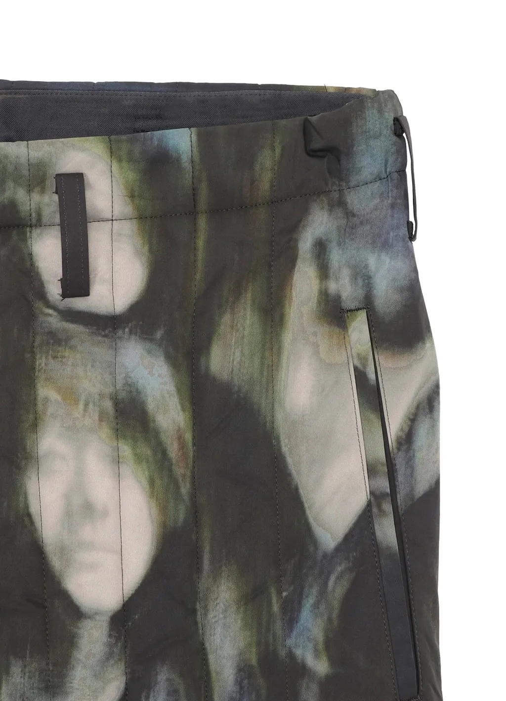 Color Adjustment Printed Padded Pants