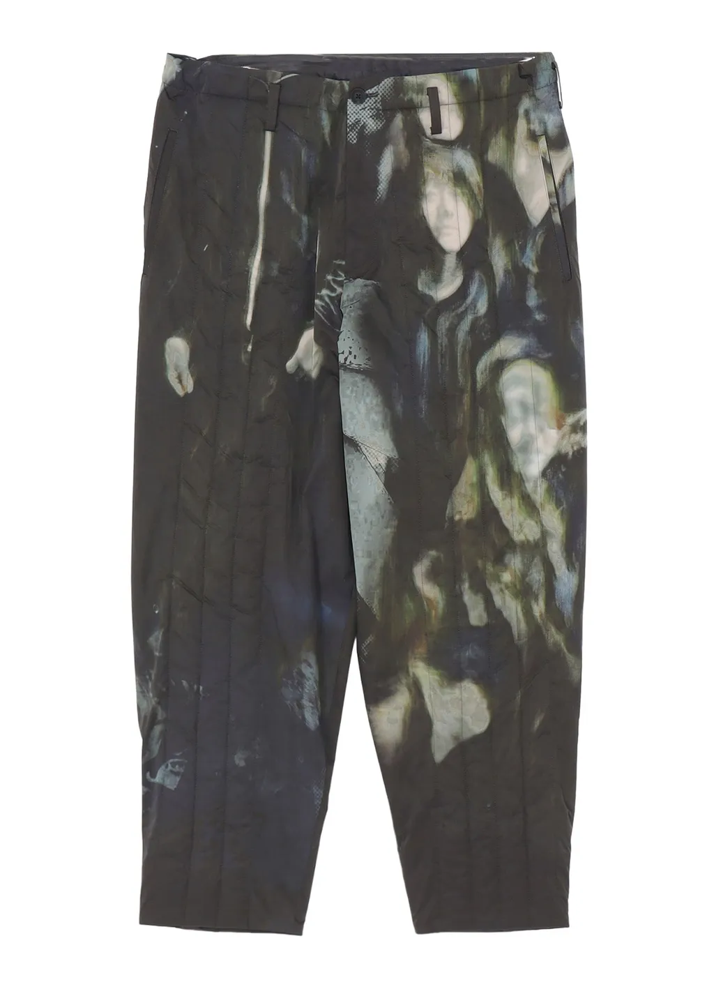 Color Adjustment Printed Padded Pants