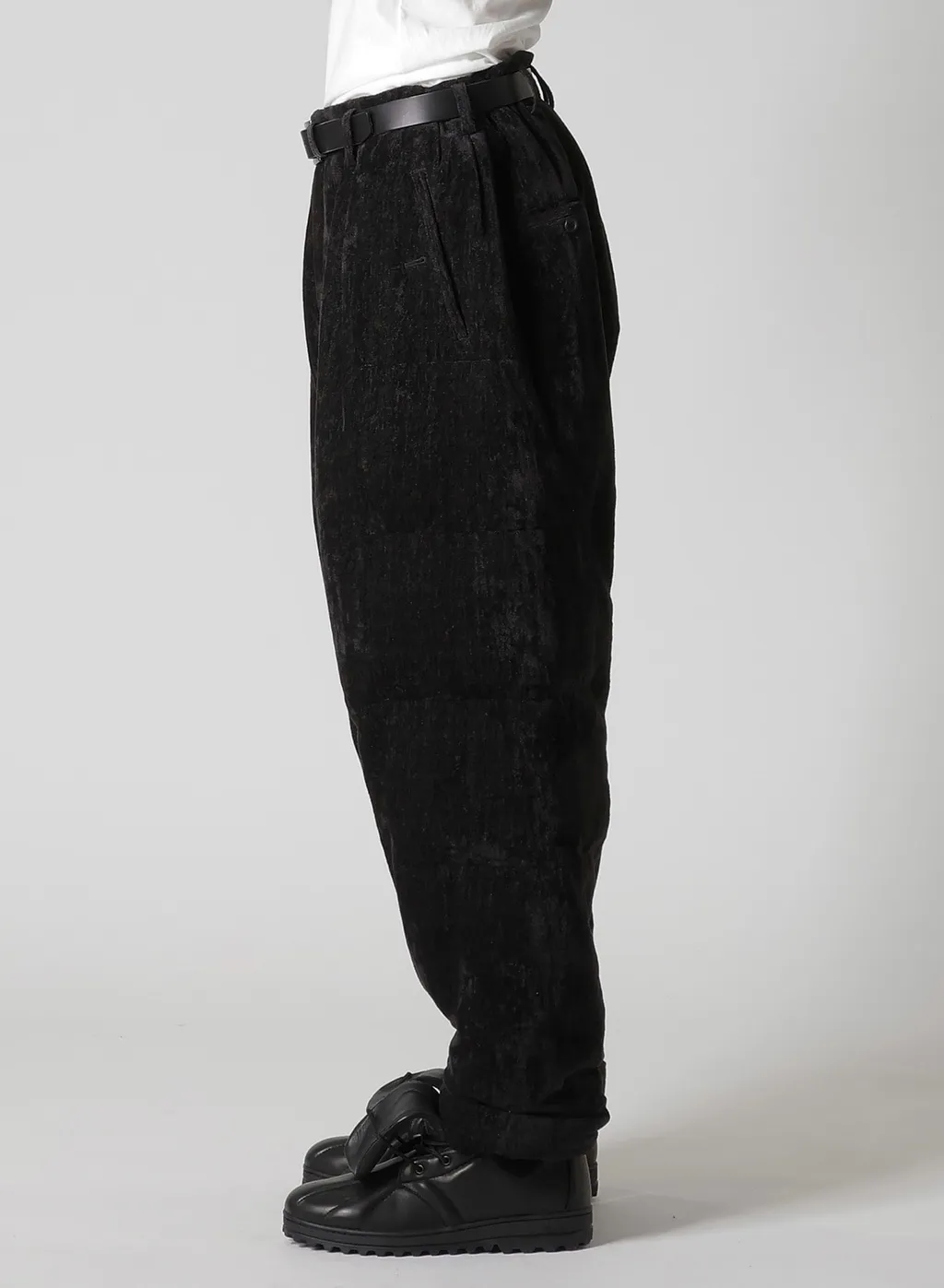 Linen Velvet Horizontal Padded Pants