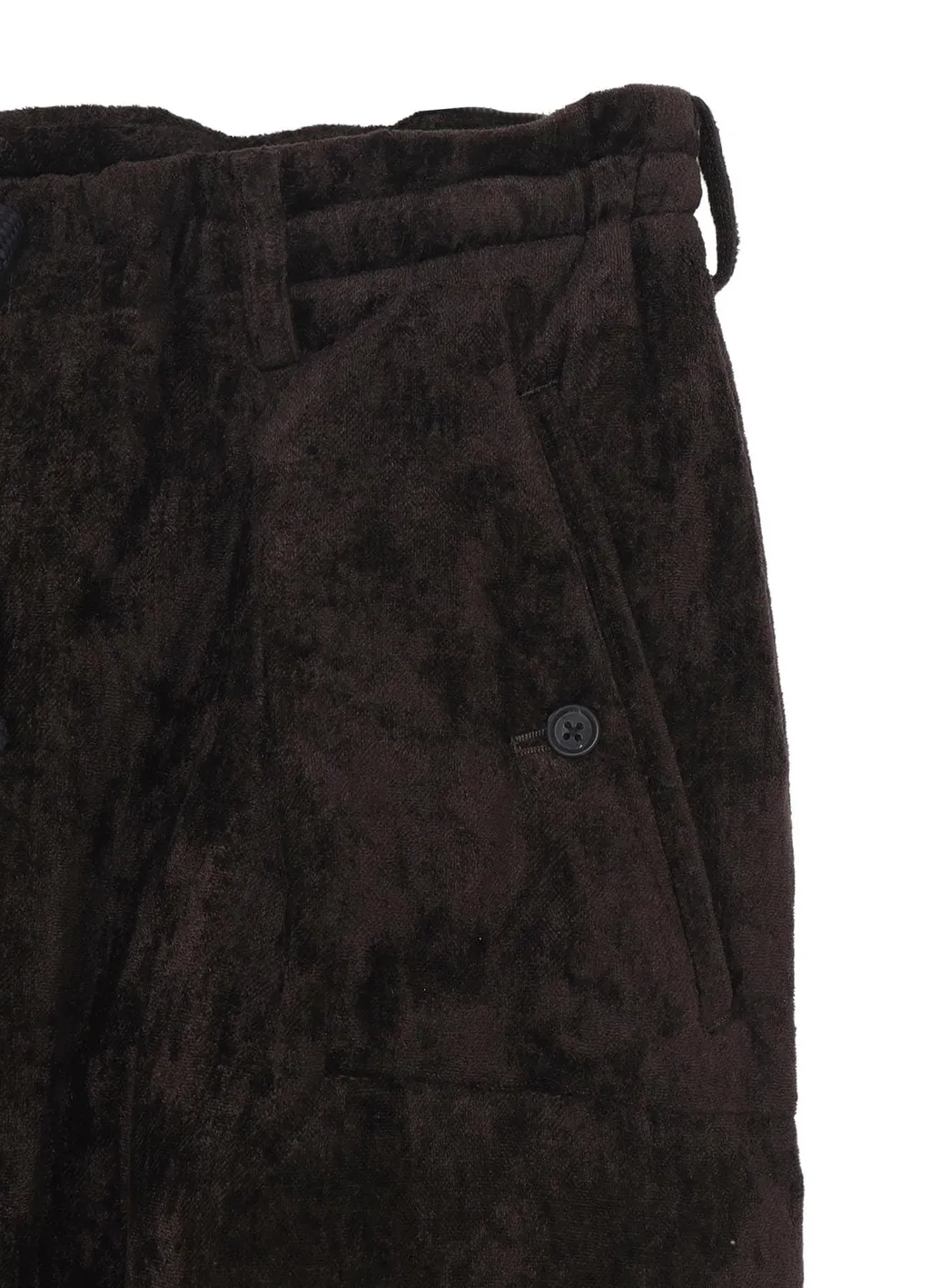 Linen Velvet Horizontal Padded Pants