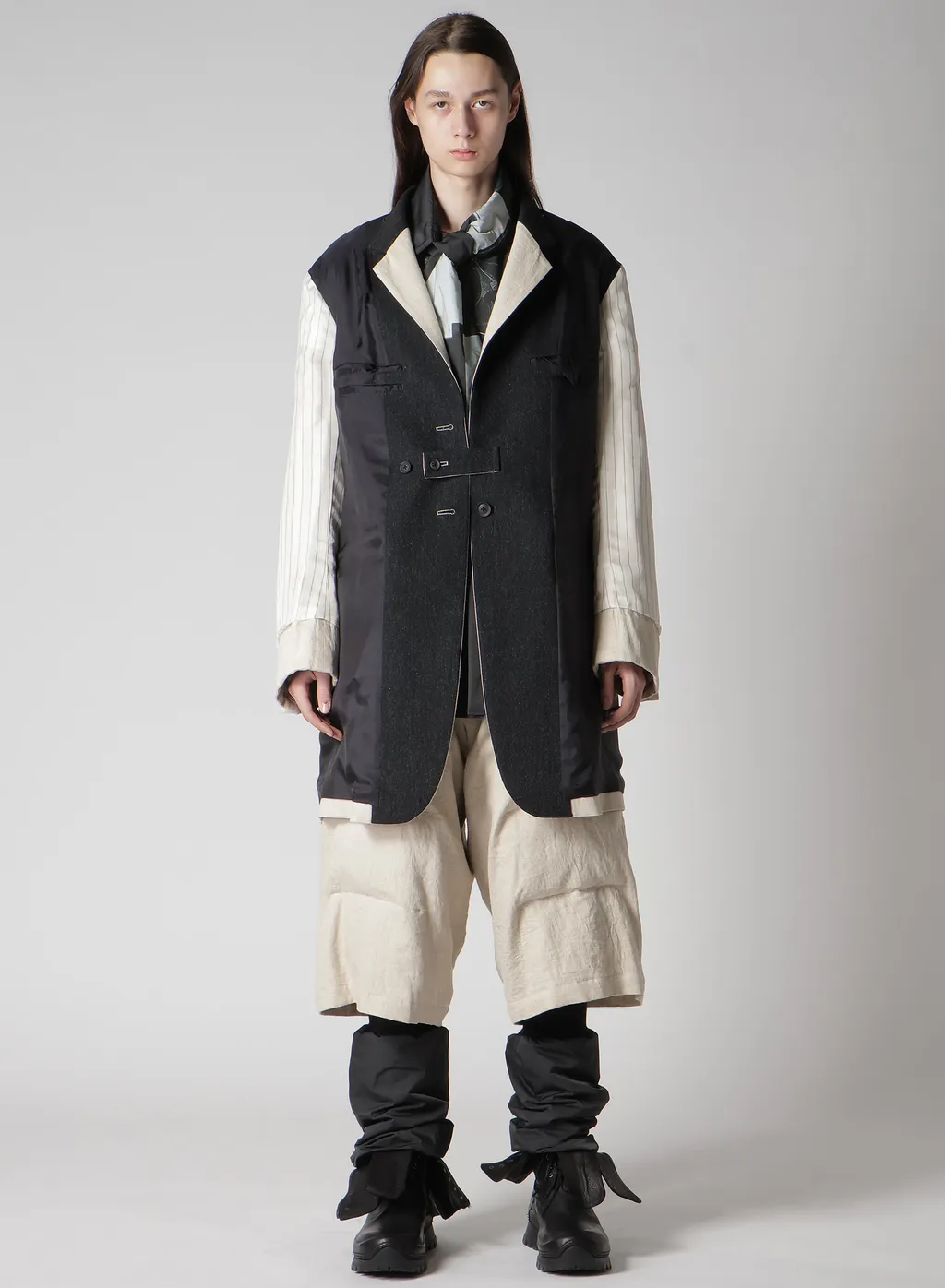 Color Combination Jacket With Liner