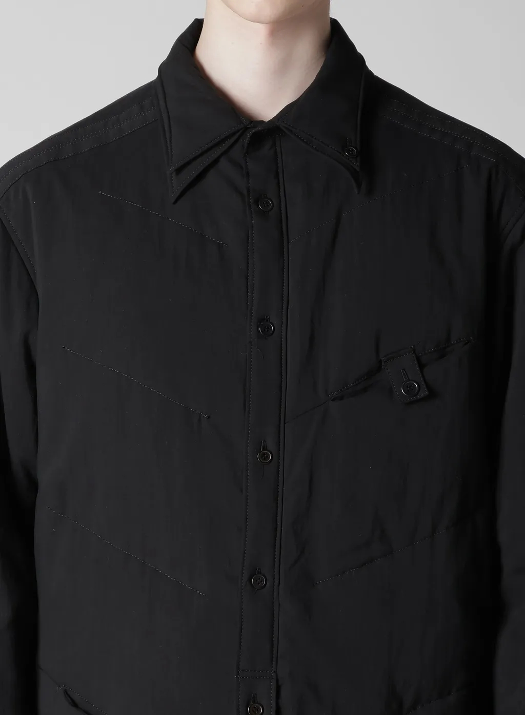 Cellulose Lawn 2Collar Diagonal Padded Blouse