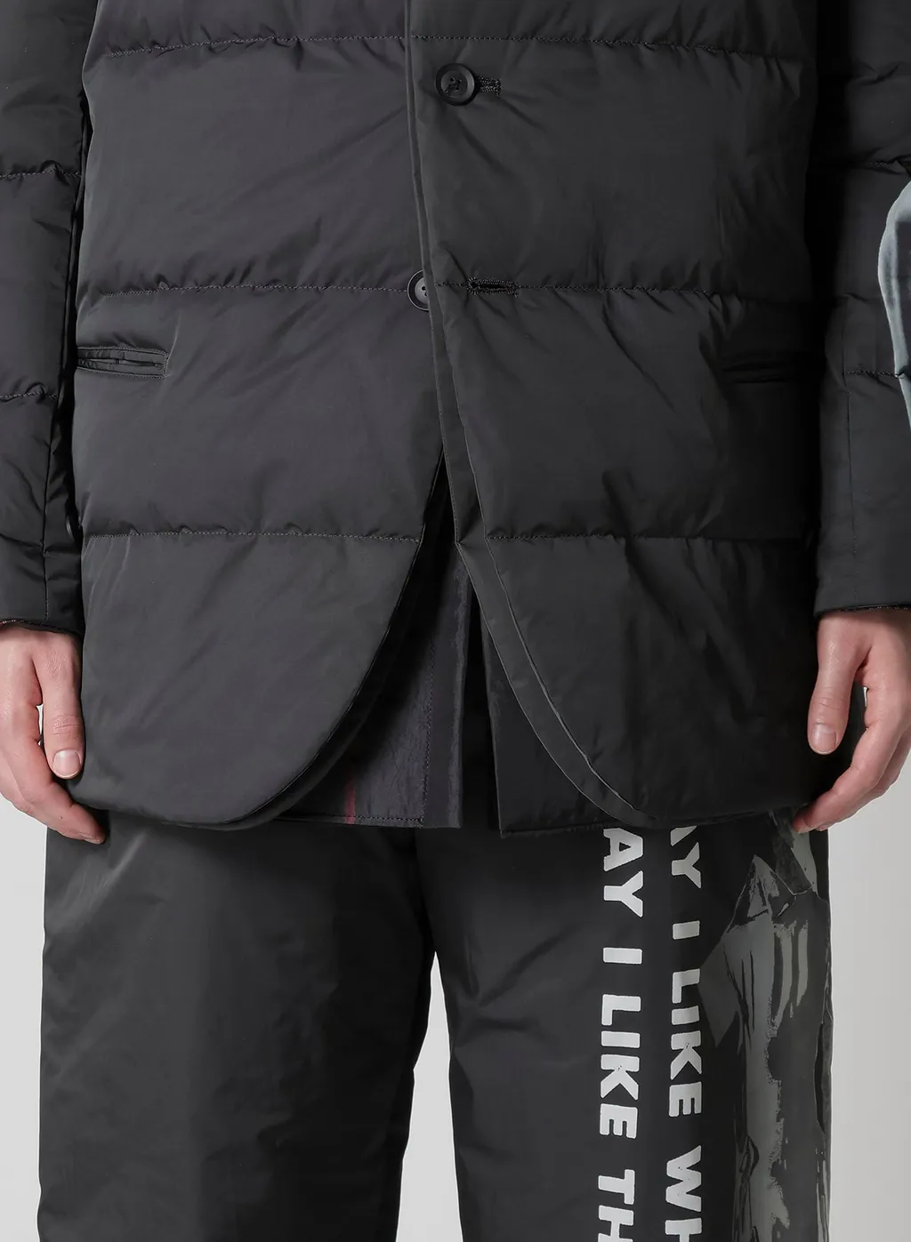 Back Printed Horizontal Padded Stand Jacket