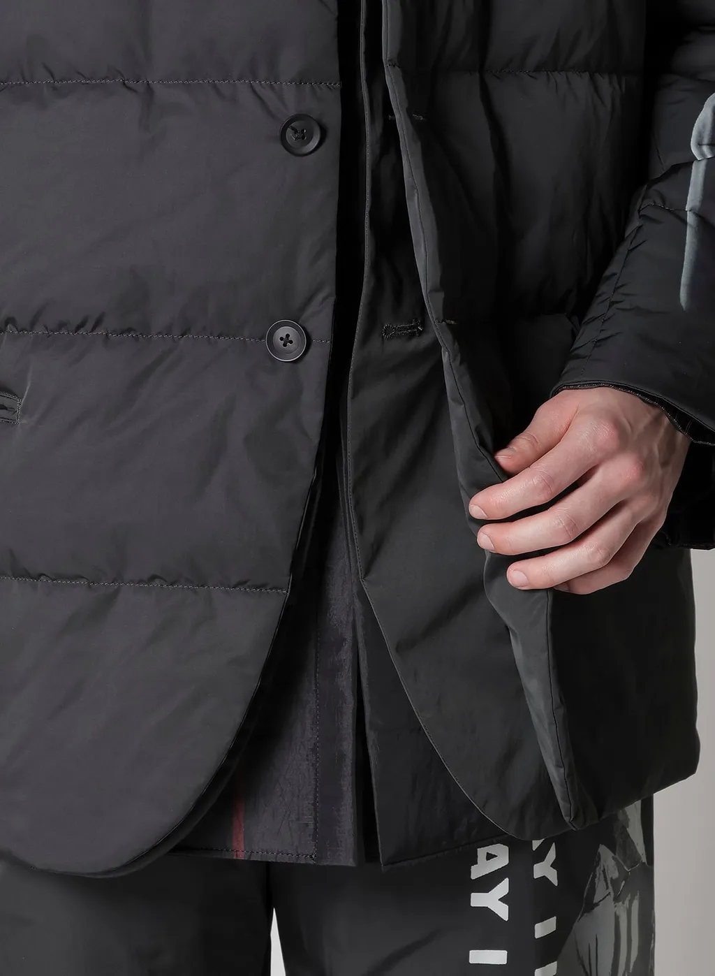 Back Printed Horizontal Padded Stand Jacket