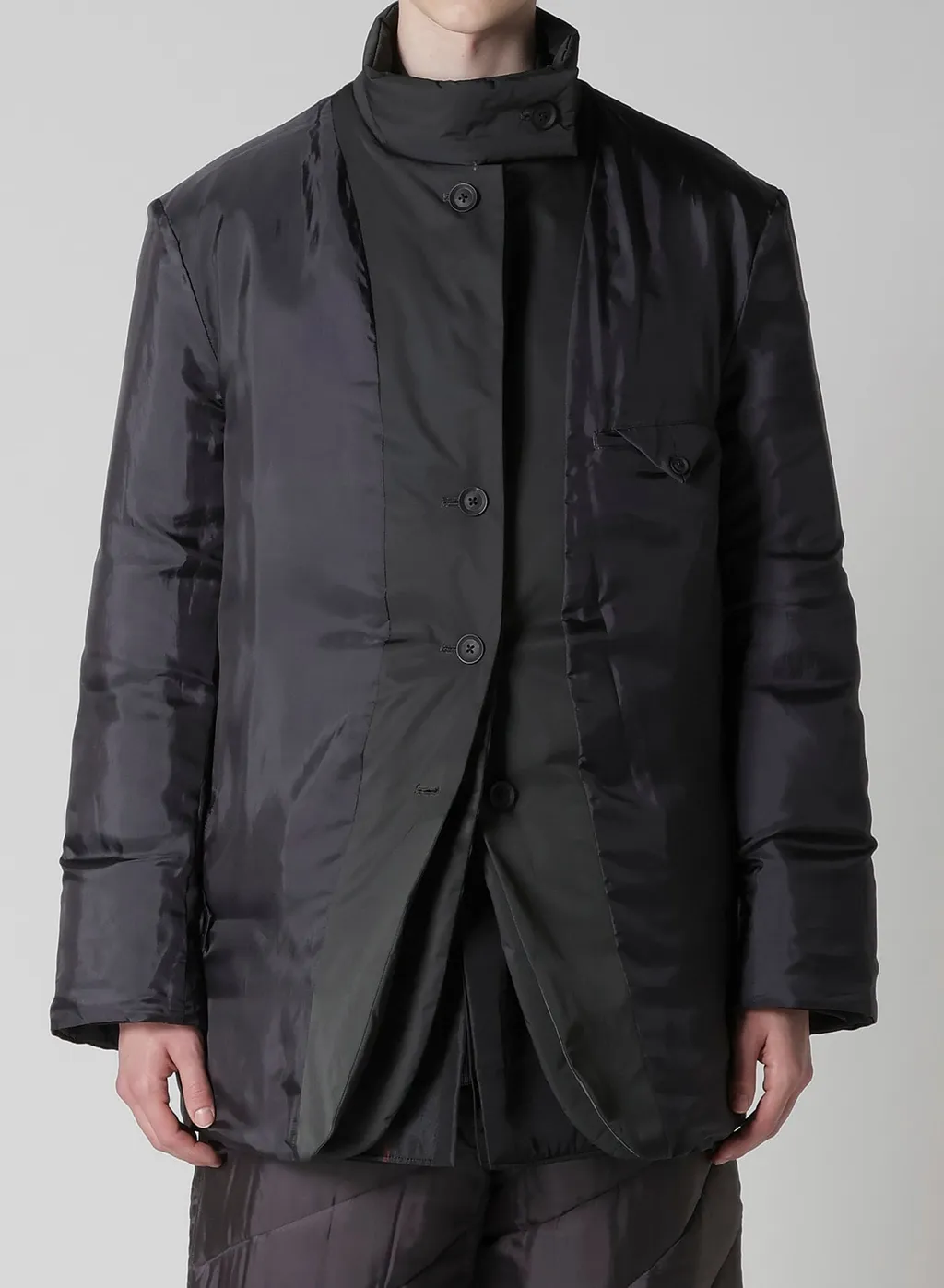 Back Printed Horizontal Padded Stand Jacket