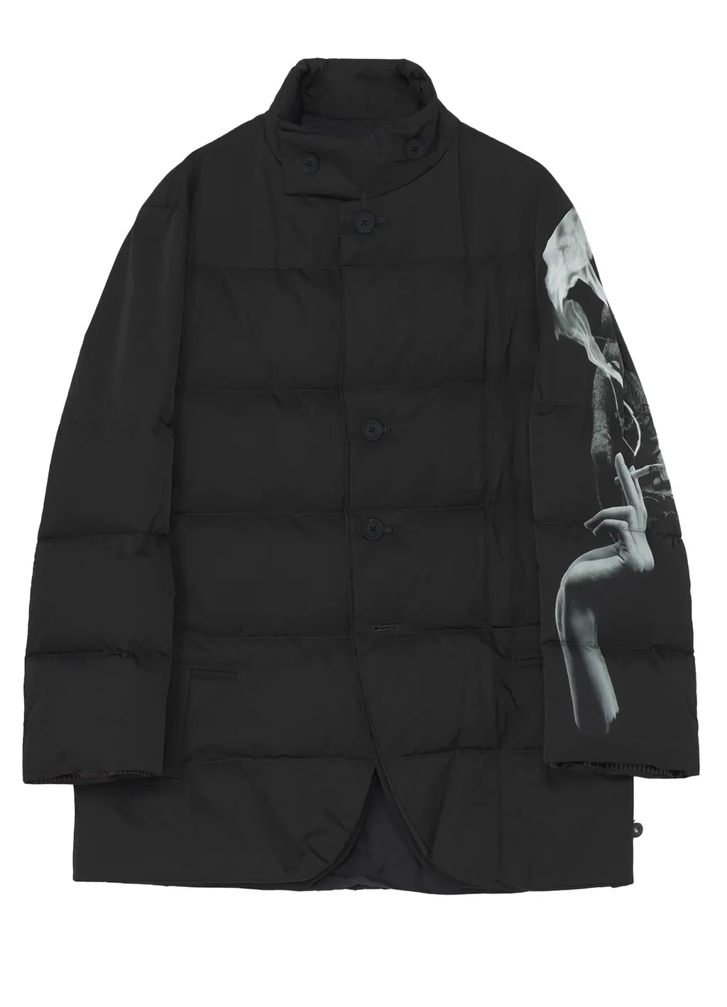 Back Printed Horizontal Padded Stand Jacket
