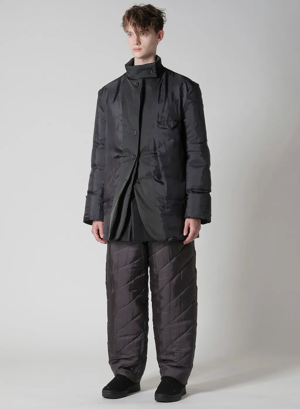 Back Printed Horizontal Padded Stand Jacket