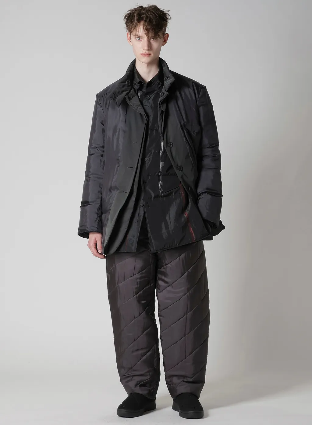 Back Printed Horizontal Padded Stand Jacket
