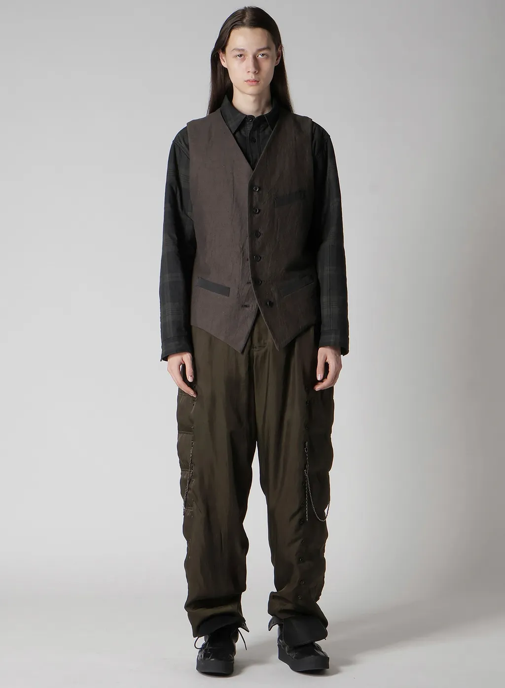 Cotton Linen Double Vest With Liner