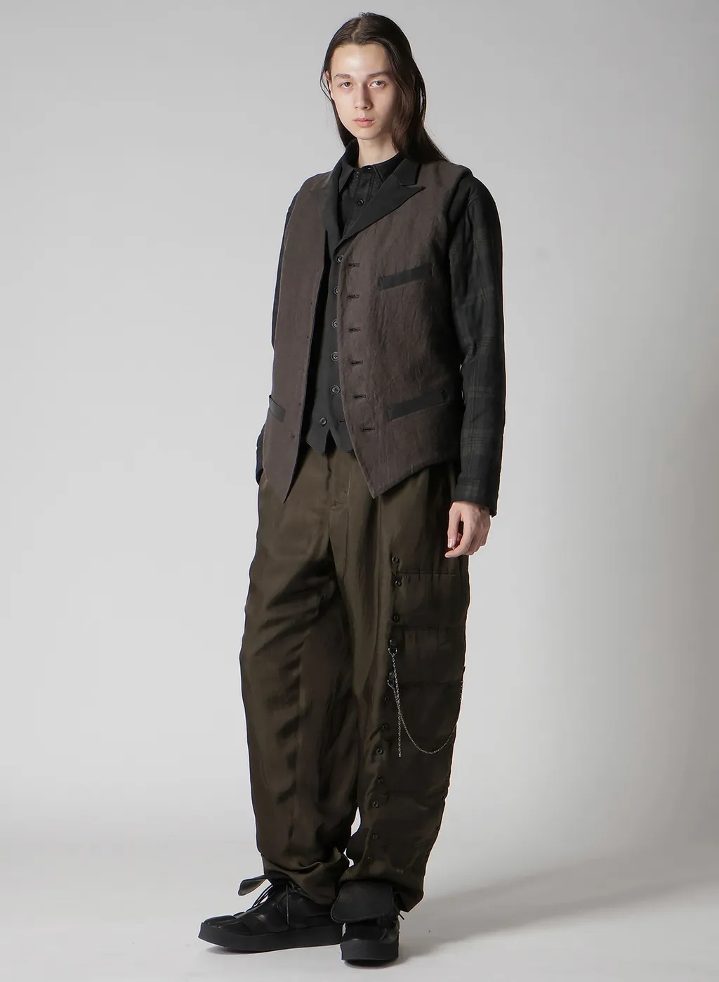 Cotton Linen Double Vest With Liner