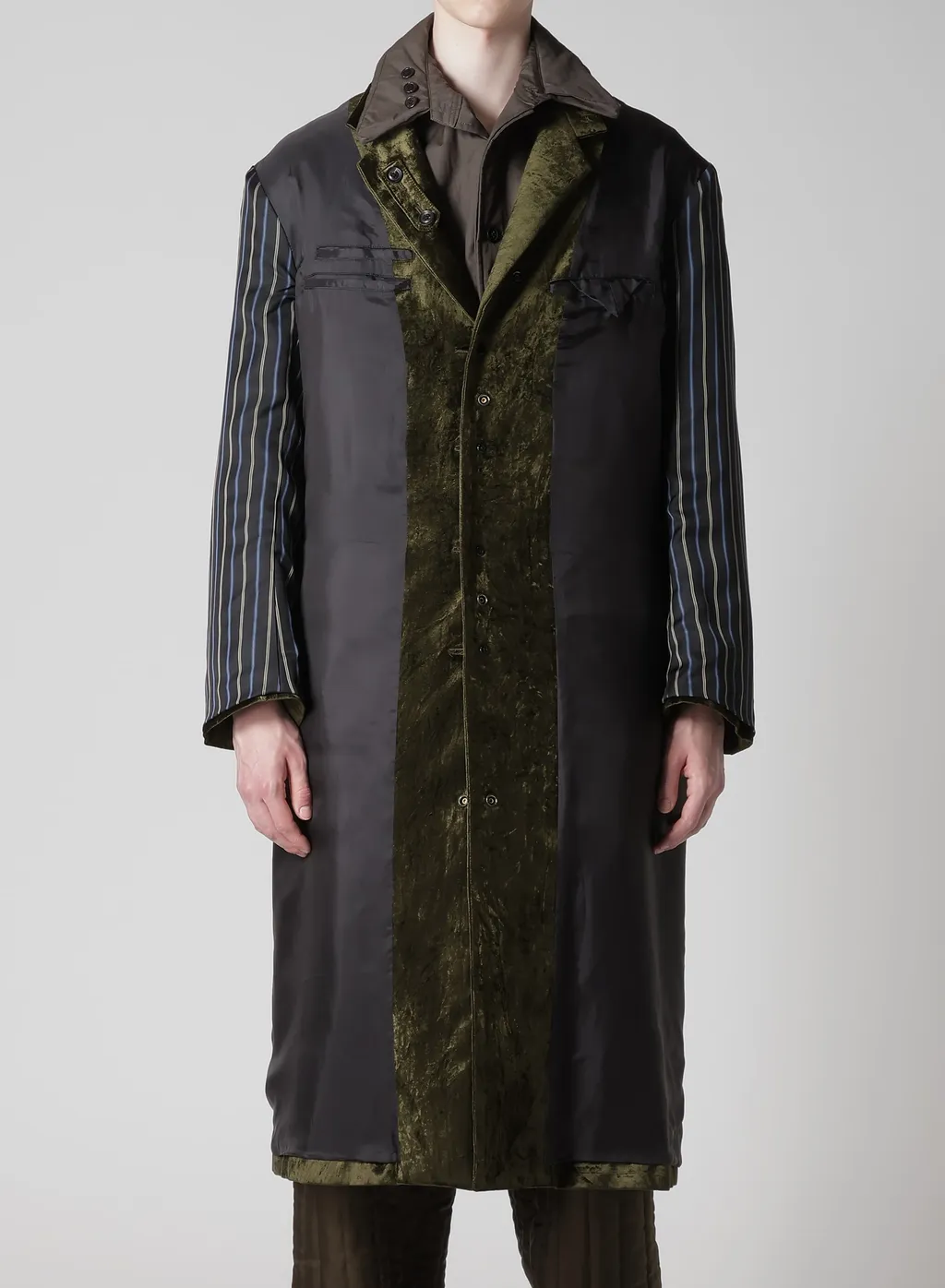 Bell Khaki 4 Buttons Long Jacket With Liner