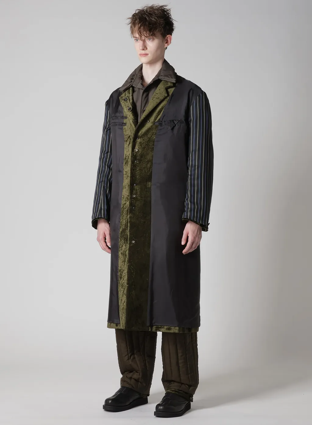 Bell Khaki 4 Buttons Long Jacket With Liner