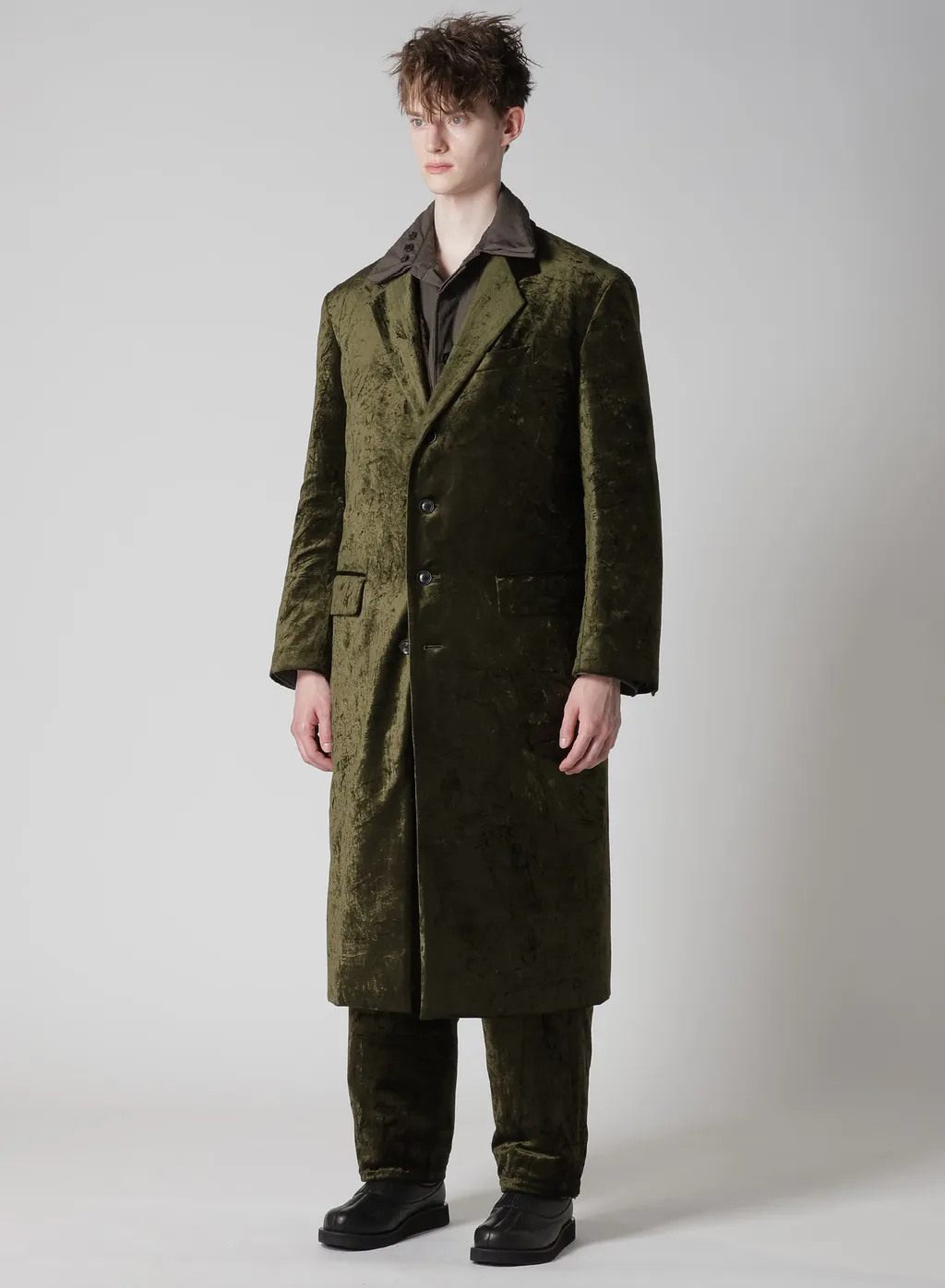 Bell Khaki 4 Buttons Long Jacket With Liner