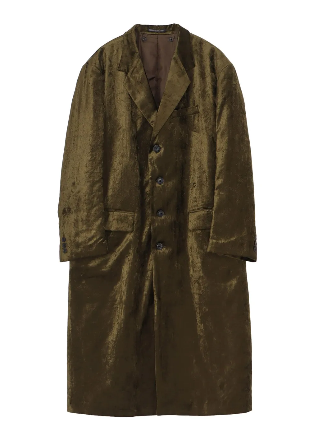 Bell Khaki 4 Buttons Long Jacket With Liner