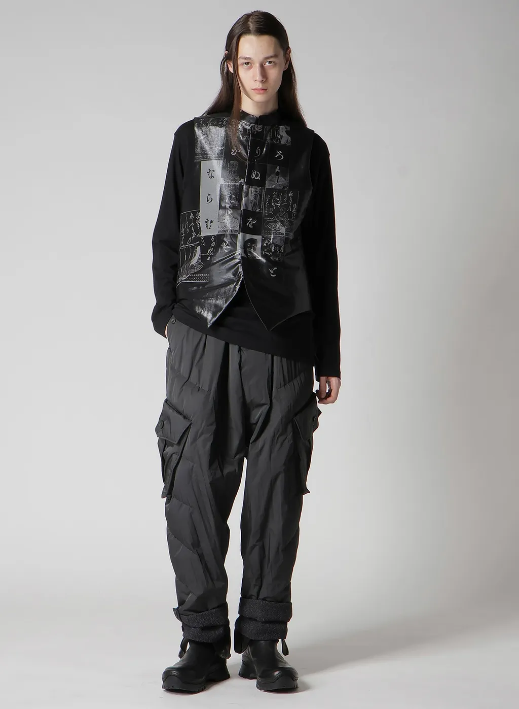 Hiragana Printed Transparent Vest