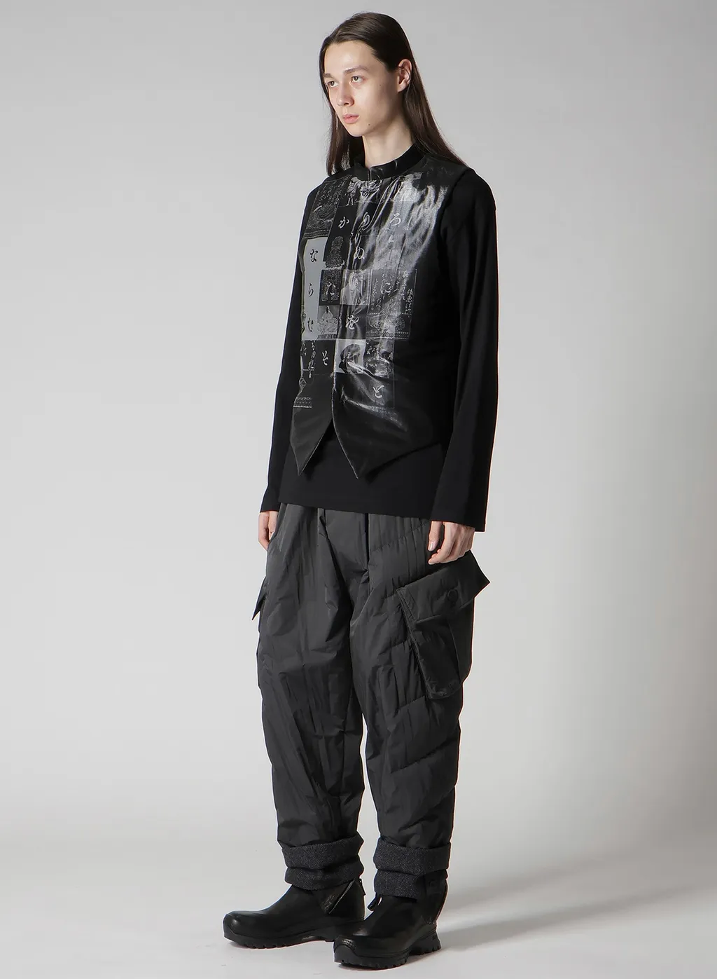 Hiragana Printed Transparent Vest