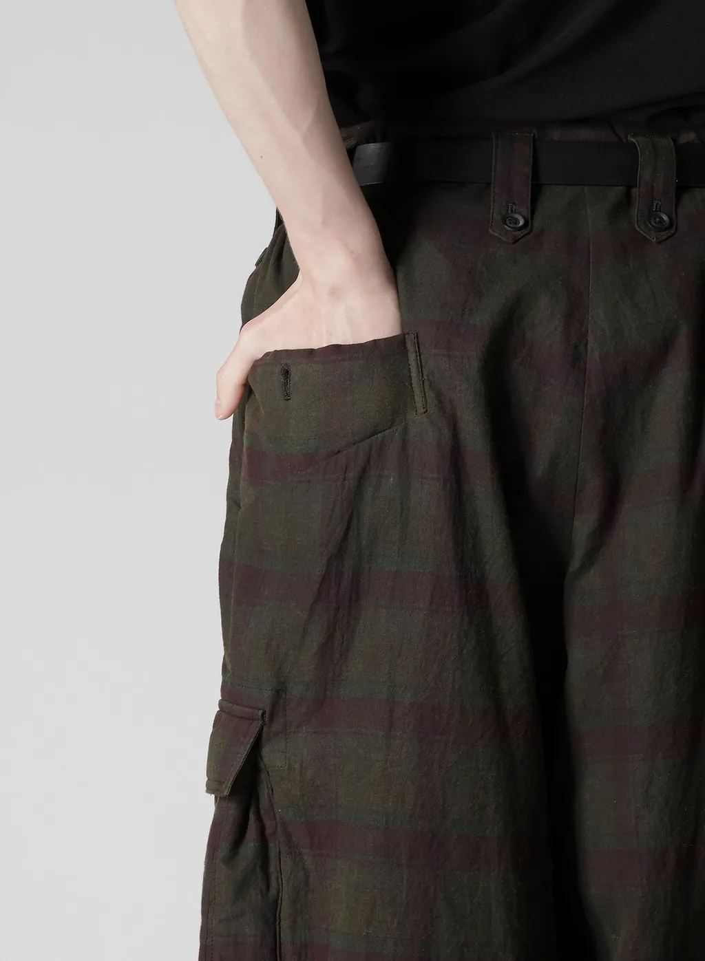 I Madras Ink-D Plaid Gusset Pkt Pants