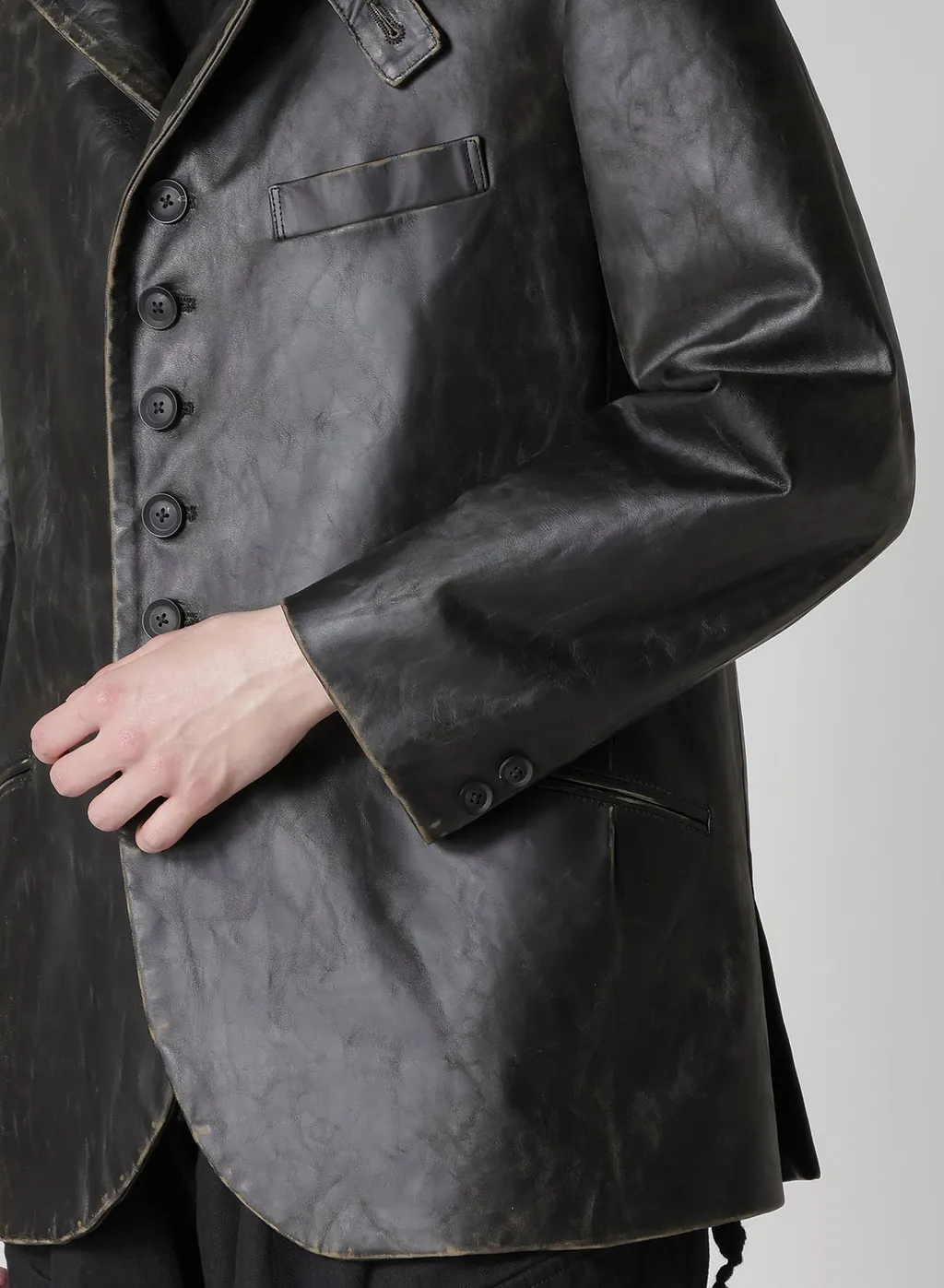 Japan Horse Leather Clap Hooded Jacket