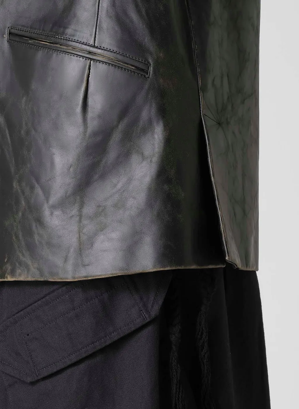 Japan Horse Leather Clap Hooded Jacket