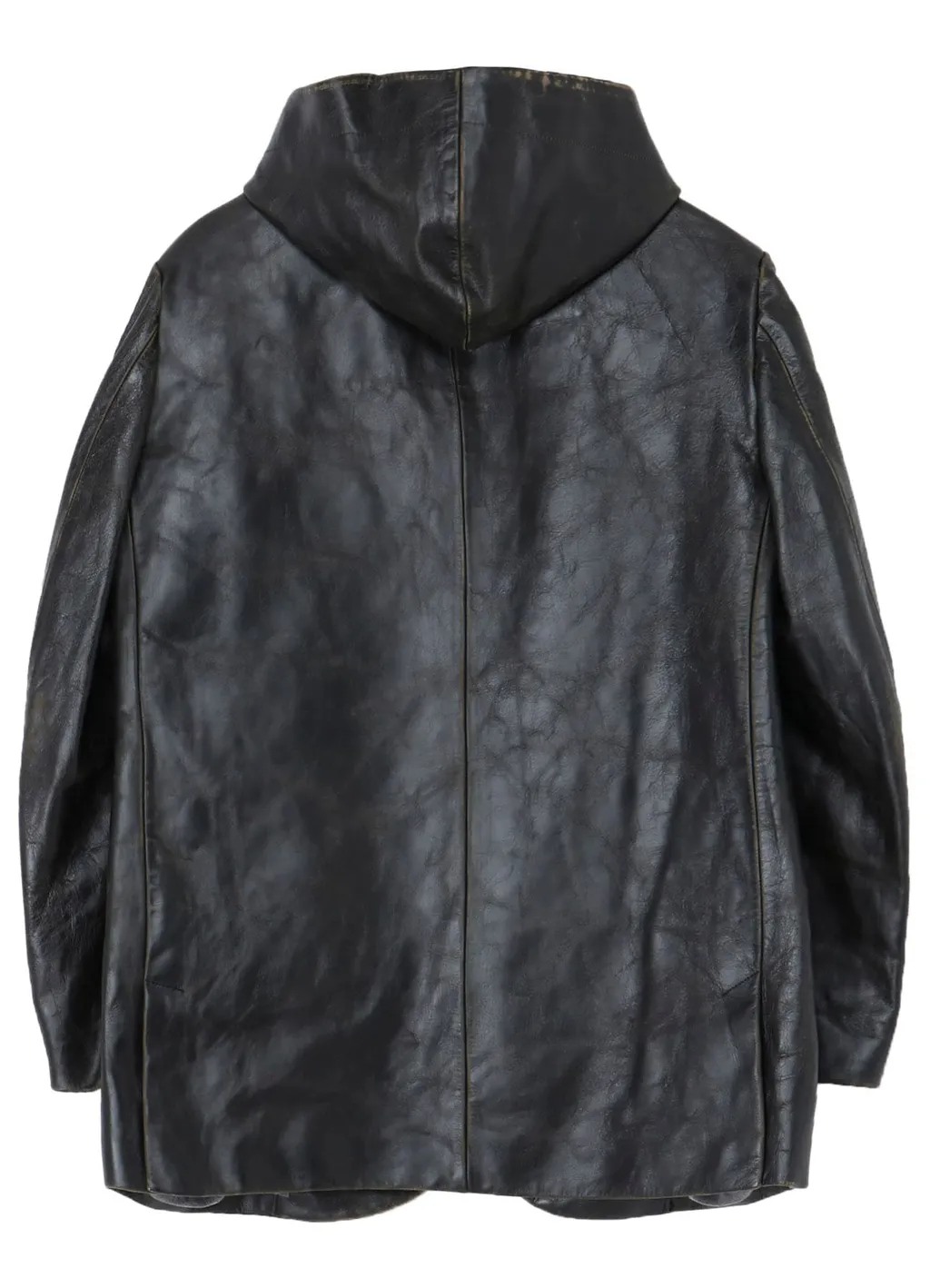 Japan Horse Leather Clap Hooded Jacket