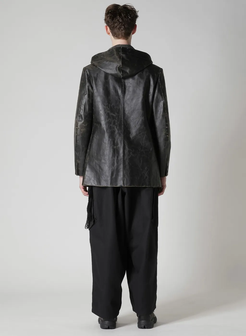 Japan Horse Leather Clap Hooded Jacket