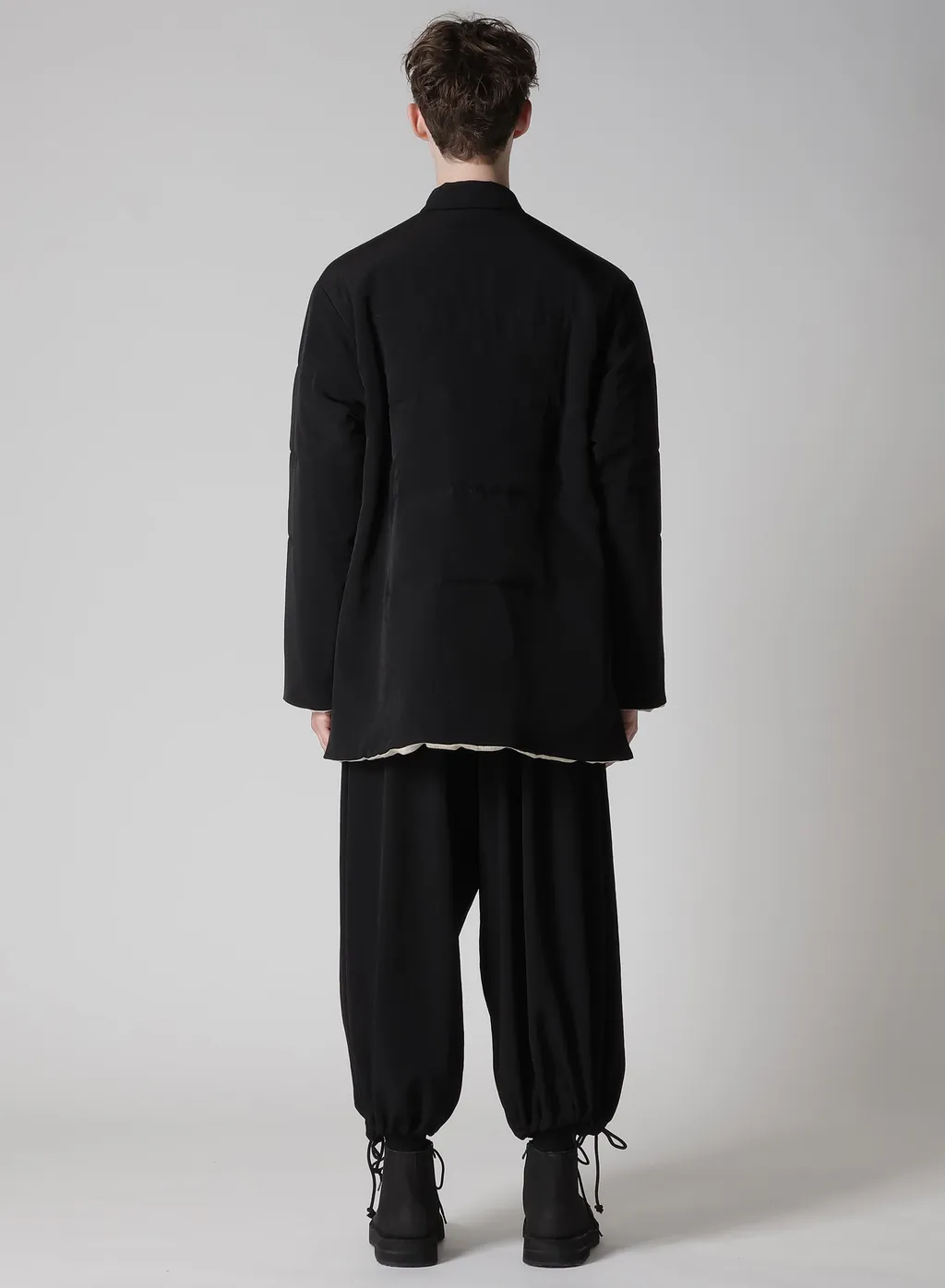 Ta Tuxedo Stand Collar Reversible Padded Blouse