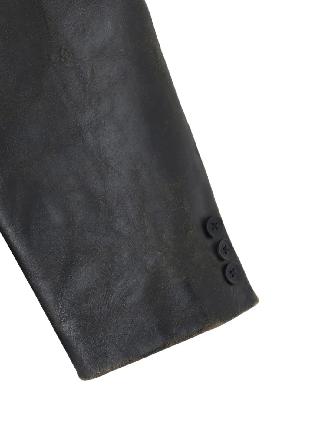Japan Horse Leather Clap Peacked Lapel Jacket