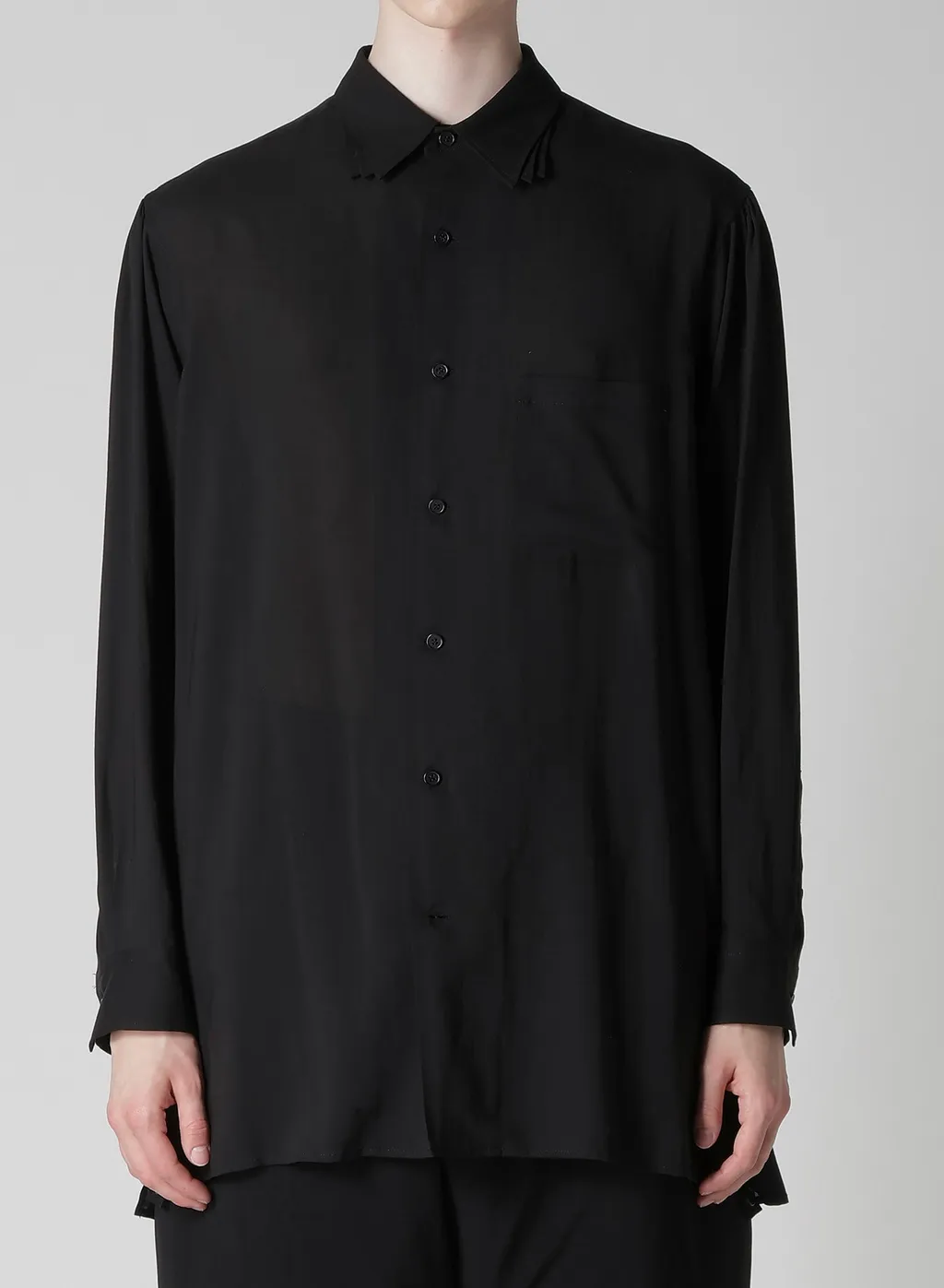 Celllose Lawn 3Collar Sleeve Gather Blouse