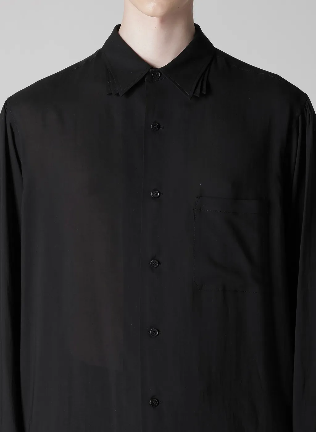 Celllose Lawn 3Collar Sleeve Gather Blouse