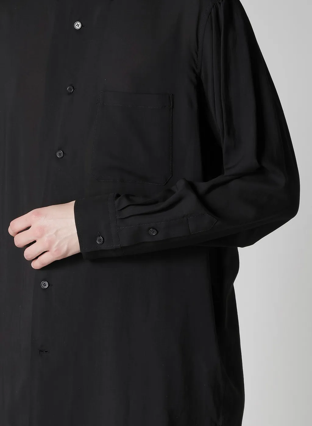 Celllose Lawn 3Collar Sleeve Gather Blouse