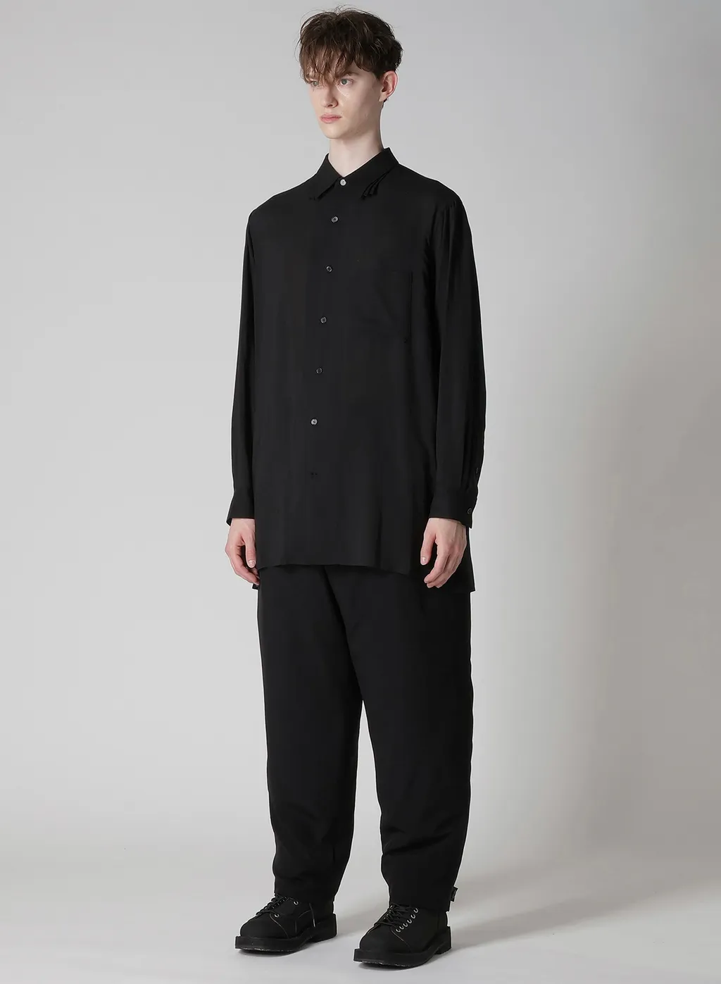 Celllose Lawn 3Collar Sleeve Gather Blouse