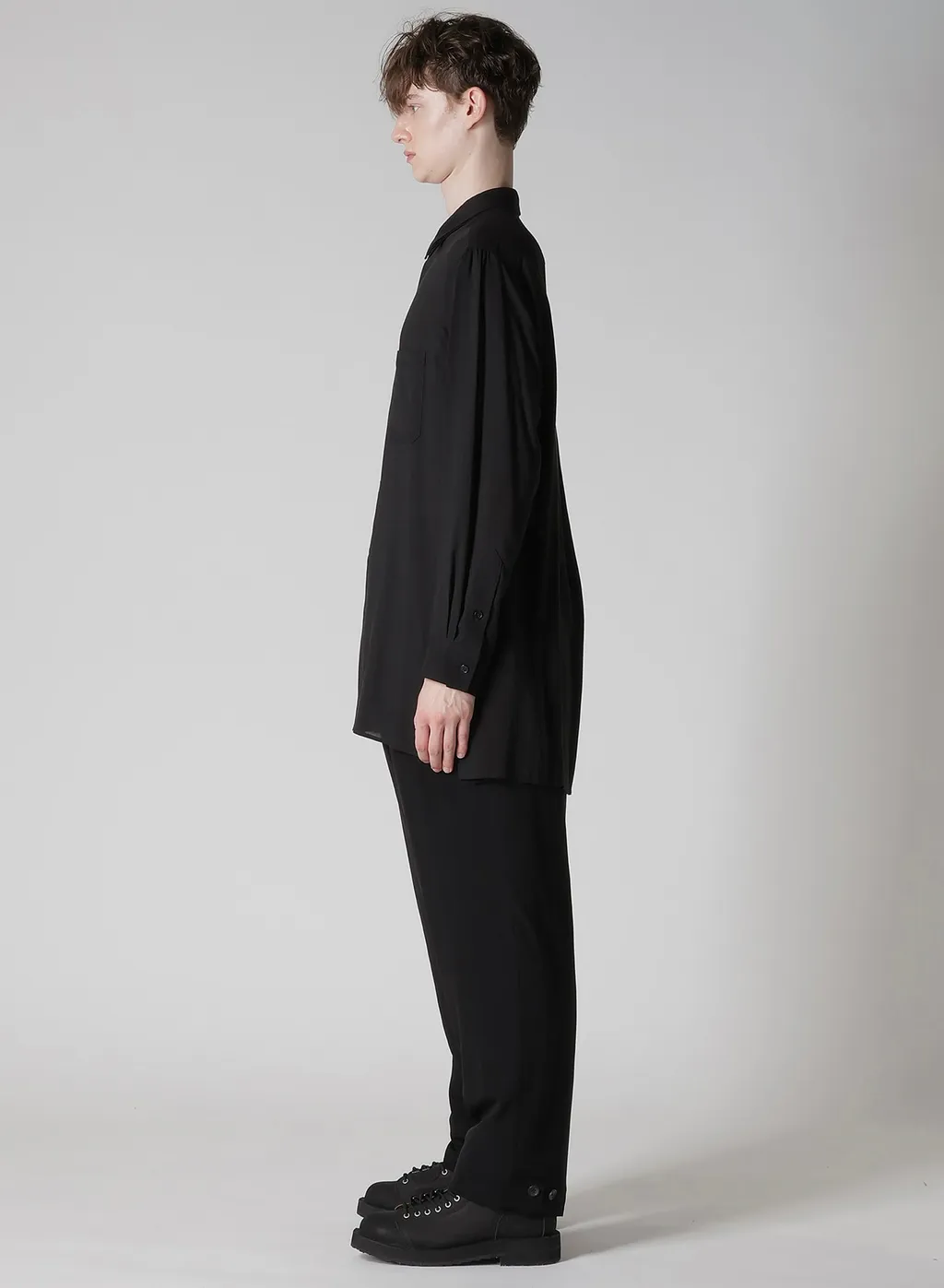 Celllose Lawn 3Collar Sleeve Gather Blouse