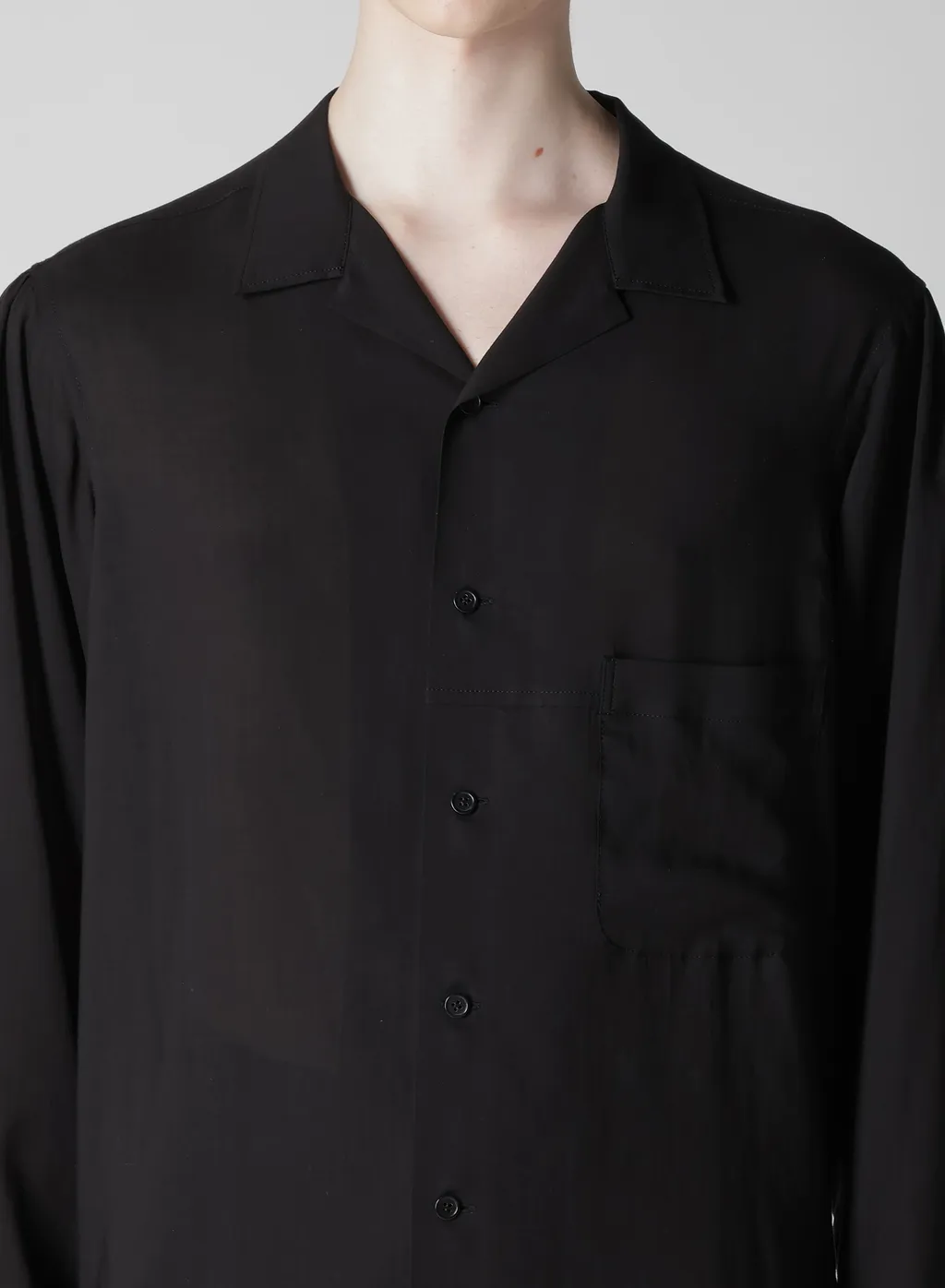 Celllose Lawn Open Collar Blouse