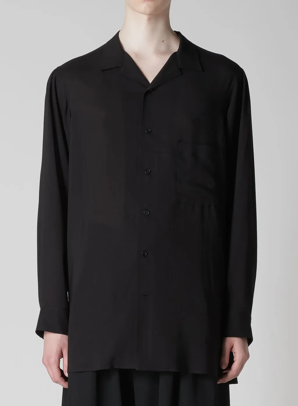 Celllose Lawn Open Collar Blouse