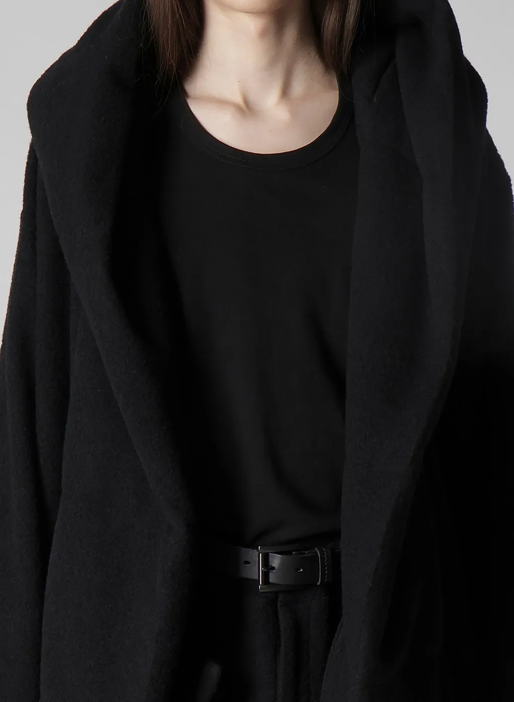 Boucle Single Jersey Padded Hooded Coat