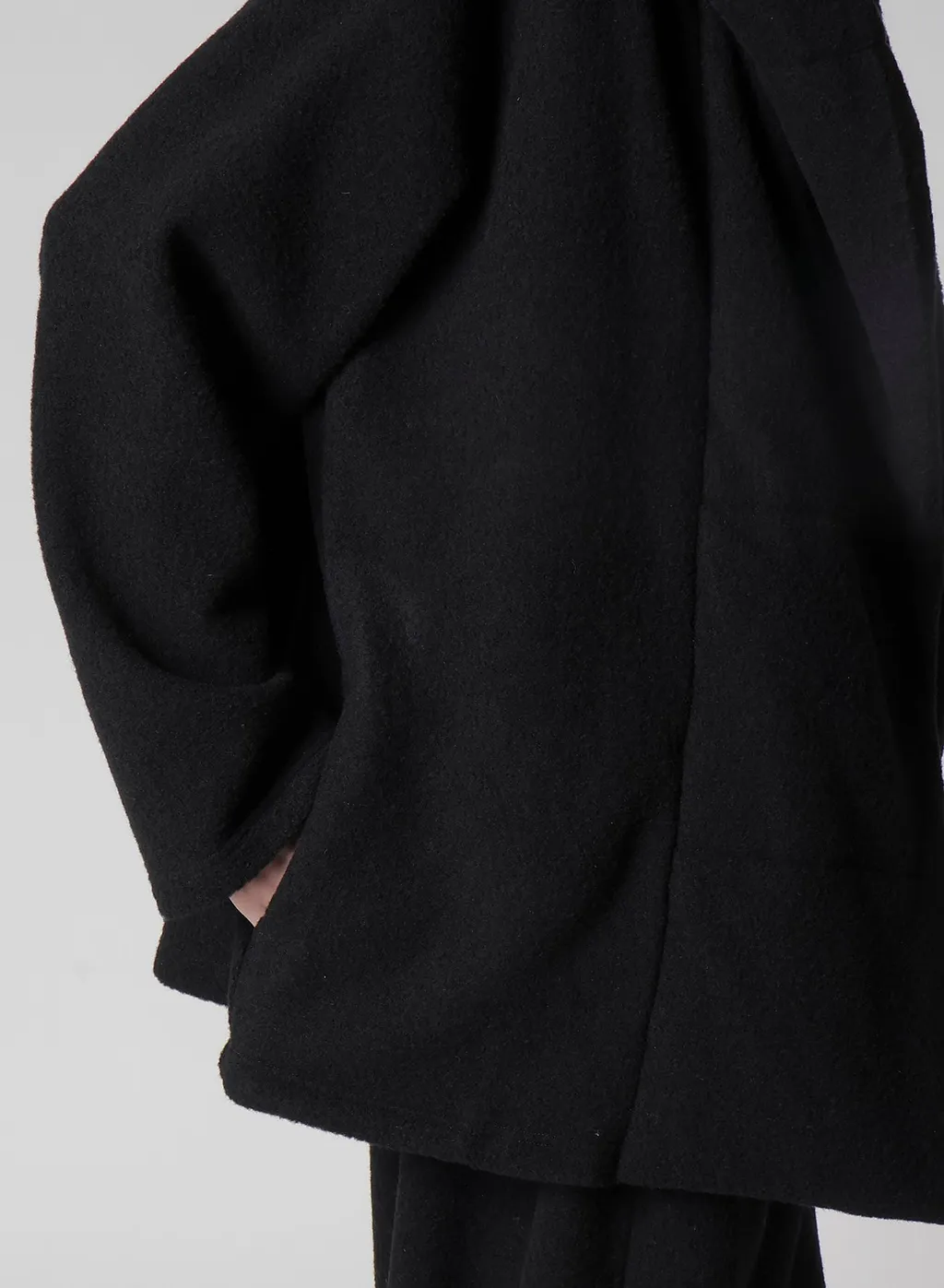 Boucle Single Jersey Padded Hooded Coat
