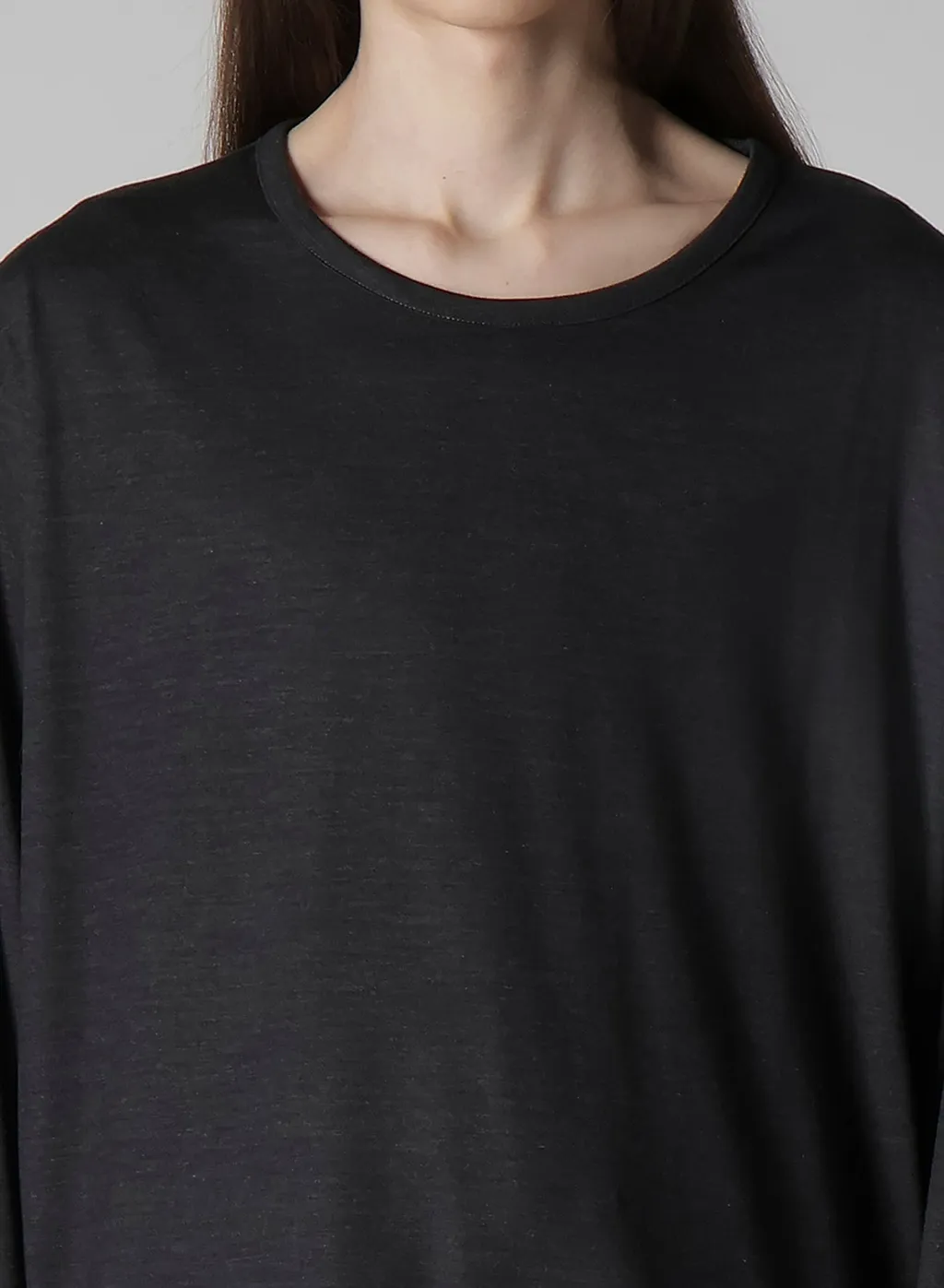 Wool Single Jersey Side Slit Button Detail T