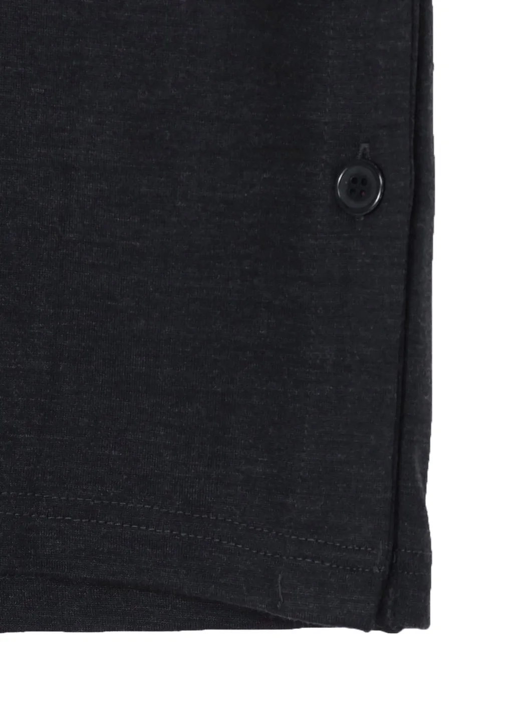 Wool Single Jersey Side Slit Button Detail T