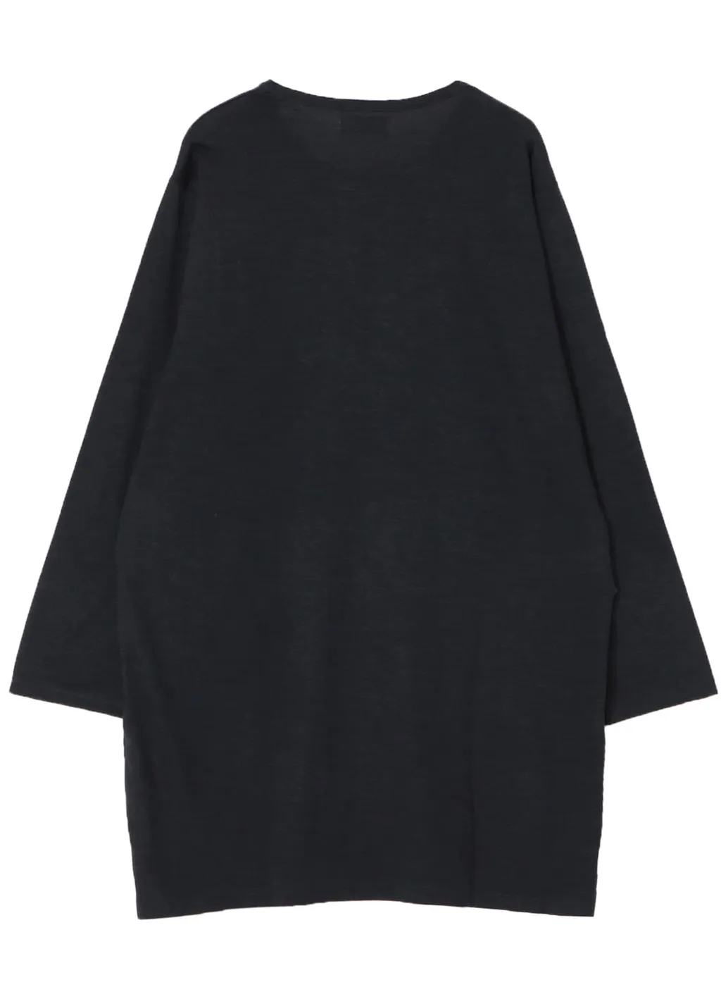 Wool Single Jersey Side Slit Button Detail T