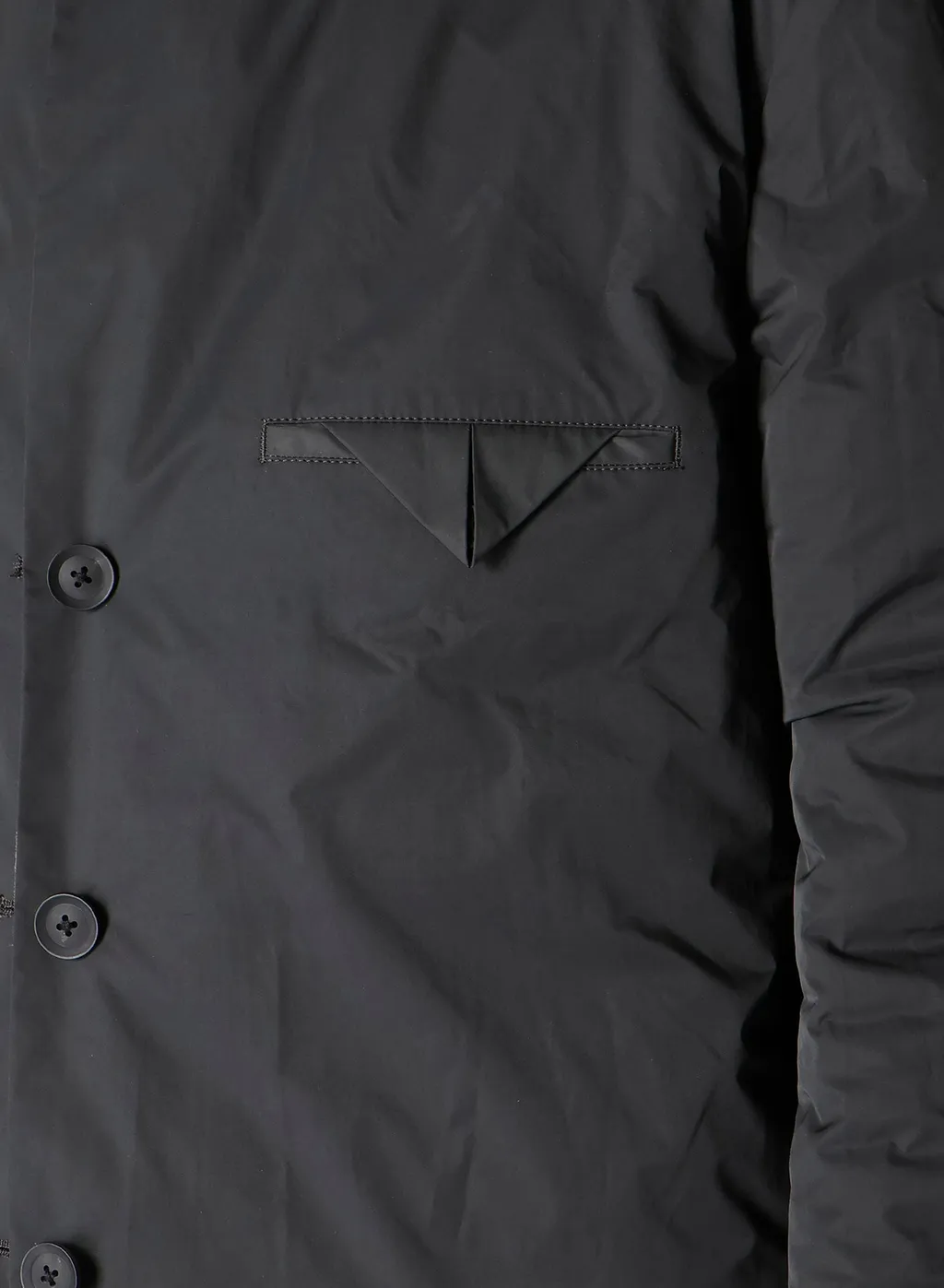 Silk Linen Diagonal Padded Hooded Jacket