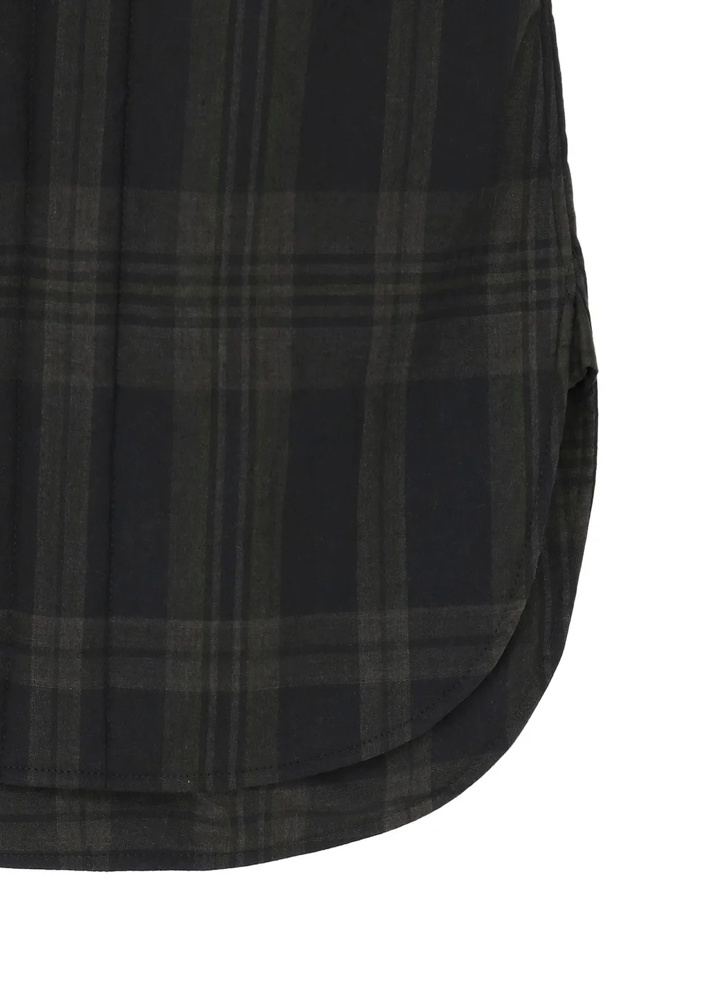 Ink Madras Plaid Padded Blouse
