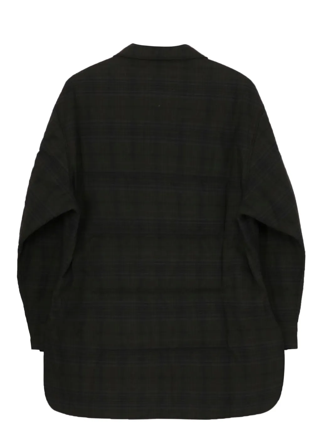 Madras Ink Plaid Double Collar Padded Blouse