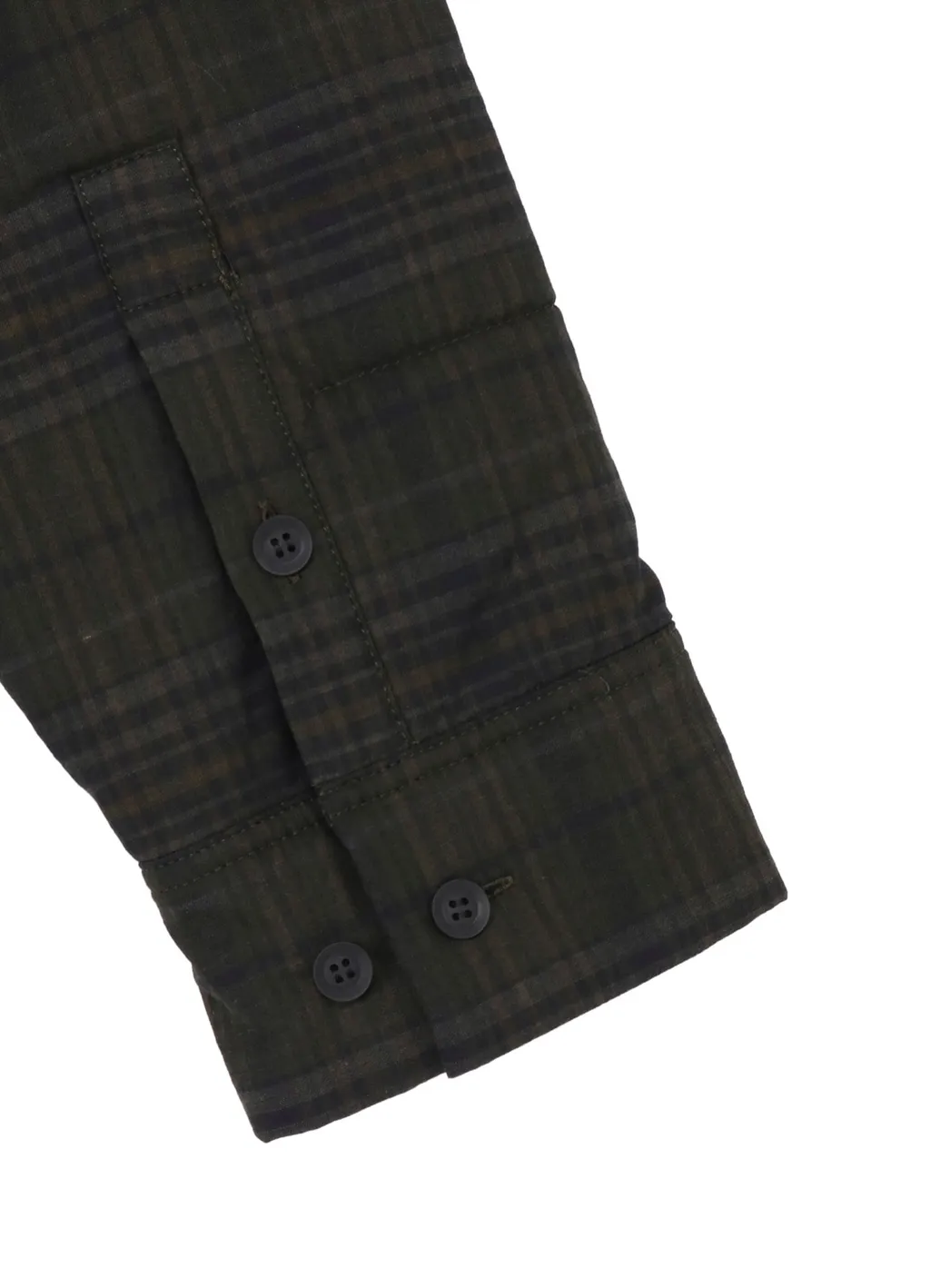 Madras Ink Plaid Double Collar Padded Blouse